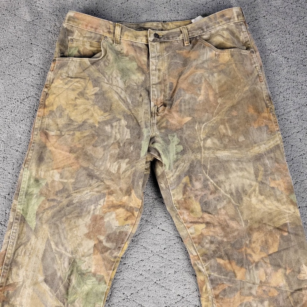 Wrangler Pro Gearβ Jeans Mens 40x32 Camo Straight Leg Advantage Timber Hunting
